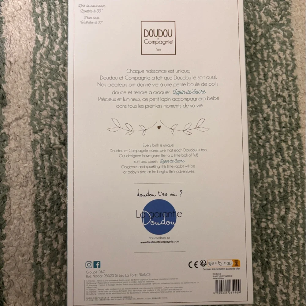 Beautiful Doudou et Campagnie baby bunny - Picture 3 of 4